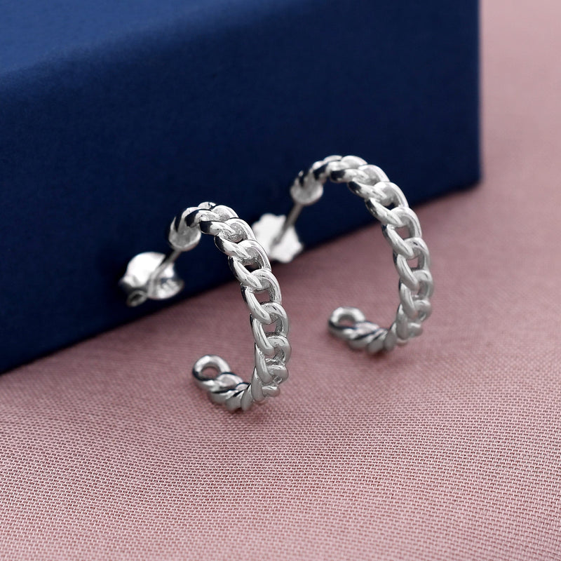 Elegant Knot Hoop 925 Sterling Silver Earring