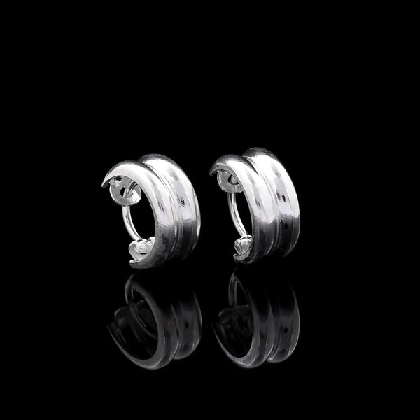 Double layer Design 925 Sterling Silver Earring