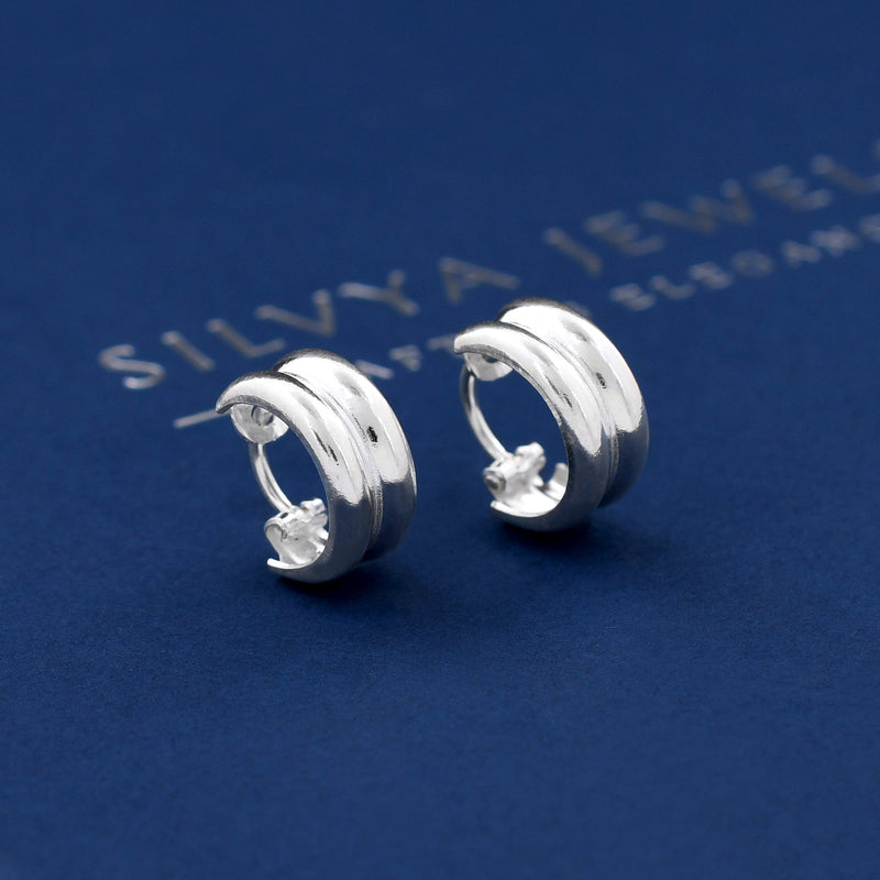 Double layer Design 925 Sterling Silver Earring