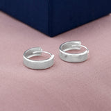 Simple Plain 925 Sterling Silver Earring