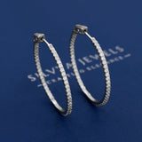 Diamond Cut Round 925 Sterling Silver Earring