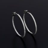 Diamond Cut Round 925 Sterling Silver Earring