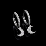 Moon Hoop 925 Sterling Silver Earring