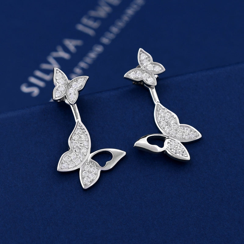 Butterfly Diamond 925 Sterling Silver Earring