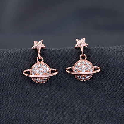 Elegant Pearl Crystal 925 Sterling Silver Earring