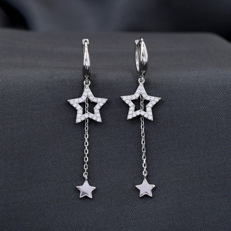 Star Design 925 Sterling Silver Earring