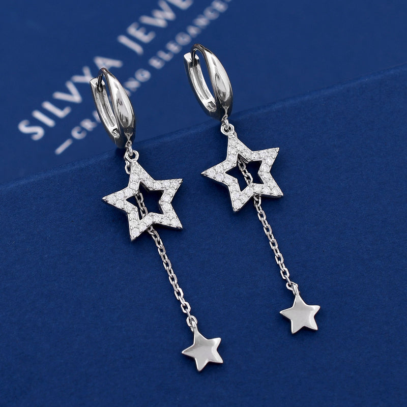 Star Design 925 Sterling Silver Earring