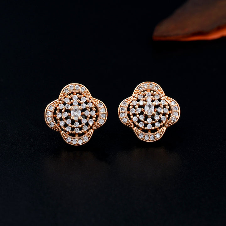Classic Floral Diamond Studs