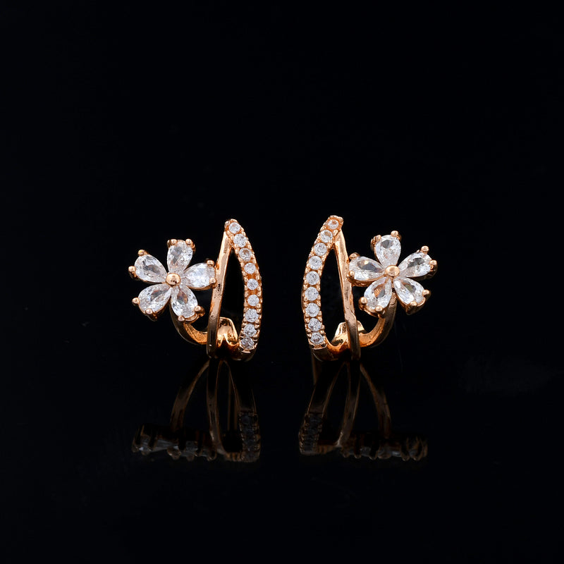 Dazzle Flower Zirconia Diamond Studs