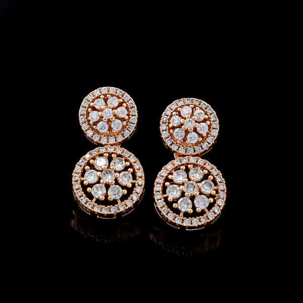 Stunning Rose Gold Diamond Earrings