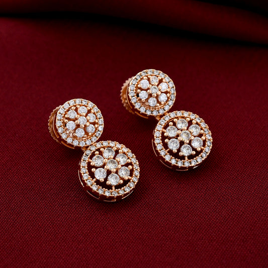 Stunning Rose Gold Diamond Earrings