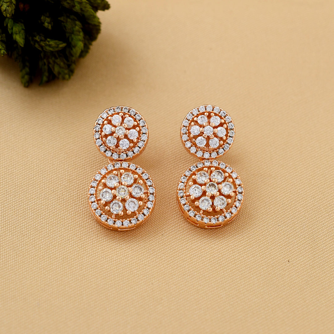 Stunning Rose Gold Diamond Earrings