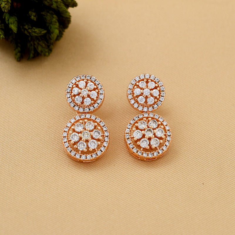Stunning Rose Gold Diamond Earrings