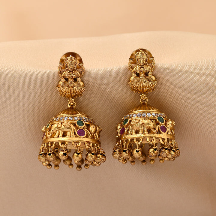 Matte Finish Temple Necklace Set