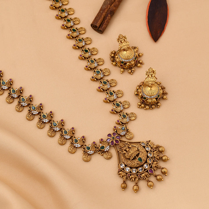 Matte Finish Temple Necklace Set