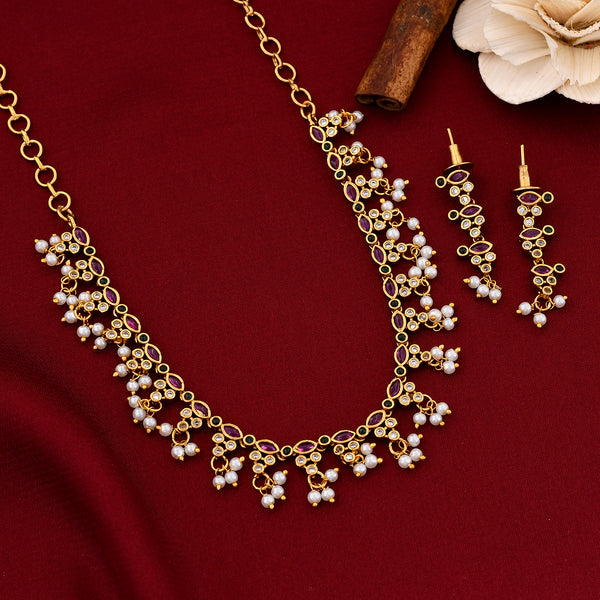 Delicate Design Antique Polish Necklace Set