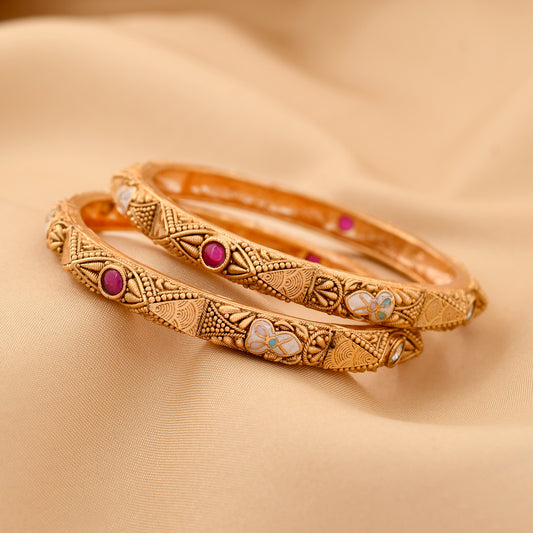 Meenakari Antique Polish Bangles