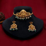 Antique Polish Lakshmi Design Choker Set