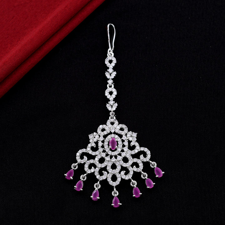Stylish Traditional Zircon Maang Tikka
