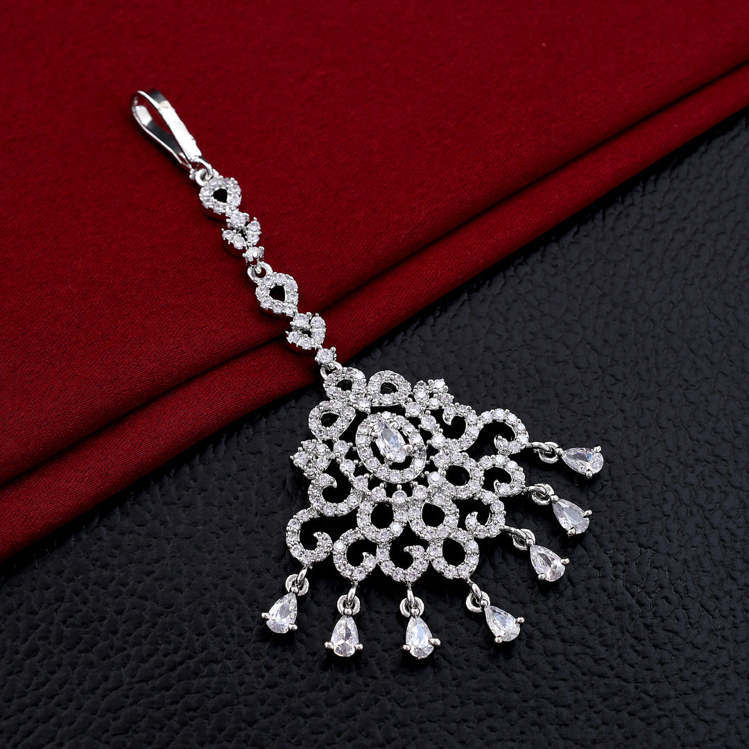 Stylish Traditional Zircon Maang Tikka