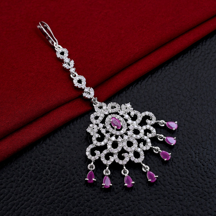 Stylish Traditional Zircon Maang Tikka