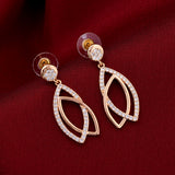 Rose Gold-Toned Drop Earrings