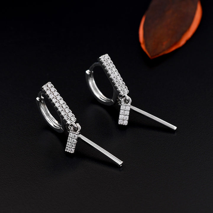 Party Wear Zirconia Hoop Earrings