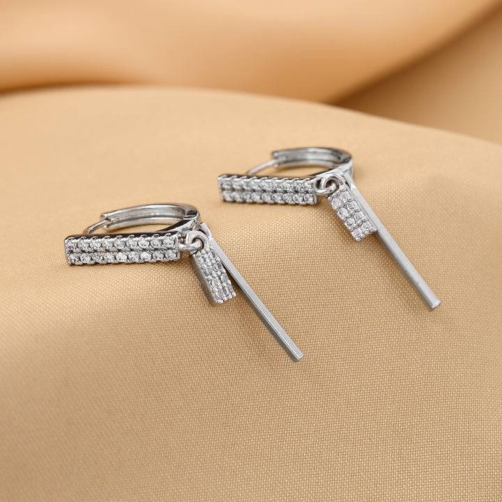 Party Wear Zirconia Hoop Earrings