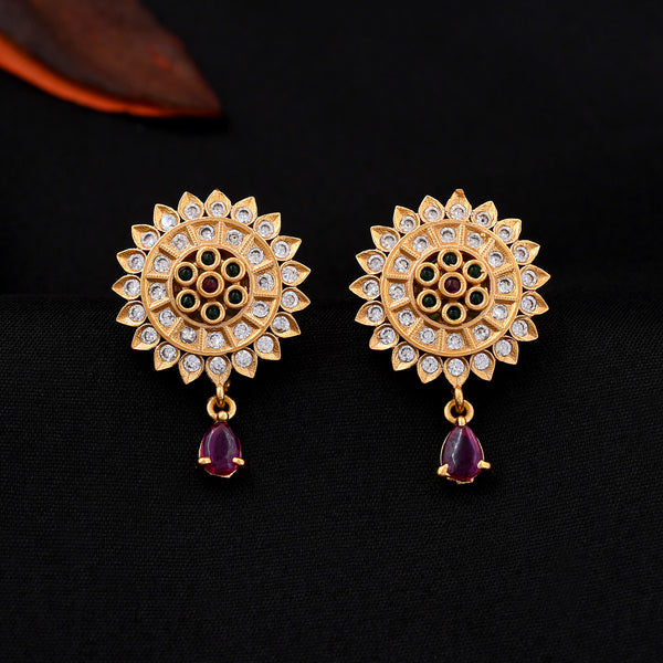 Gold Plated Antique Studs Earrings