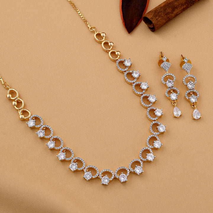 Elegant Gold Plated Necklace Set