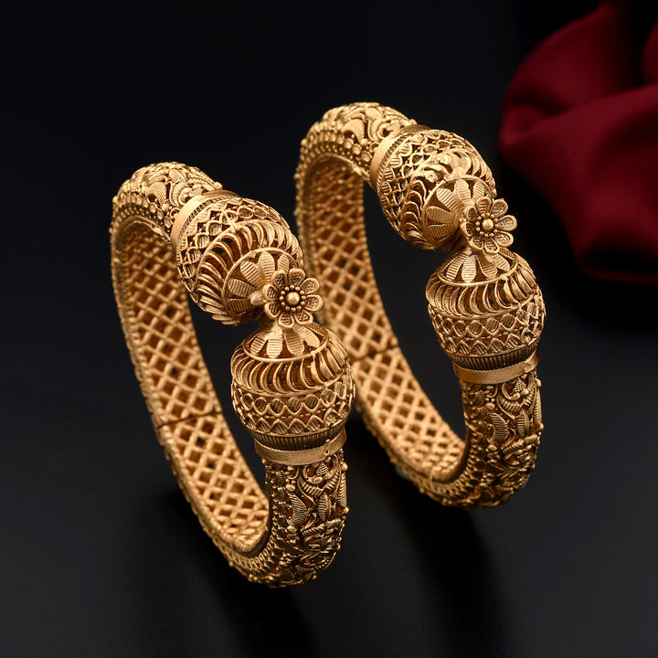 Traditional Antique Polish Openable Bangles