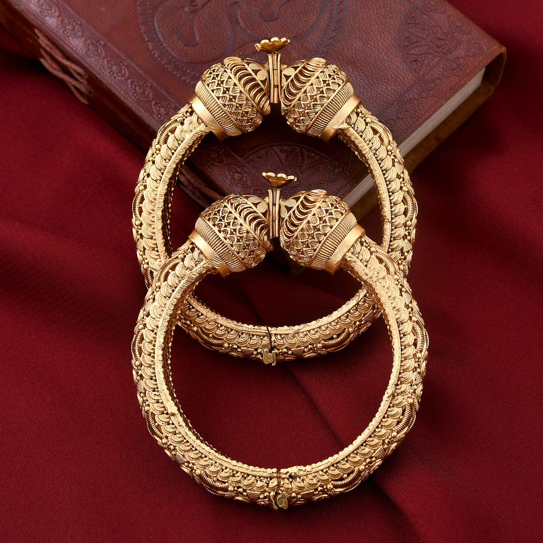 Traditional Antique Polish Openable Bangles