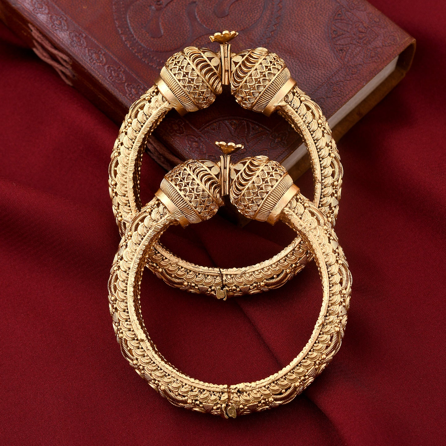 Traditional Antique Polish Openable Bangles