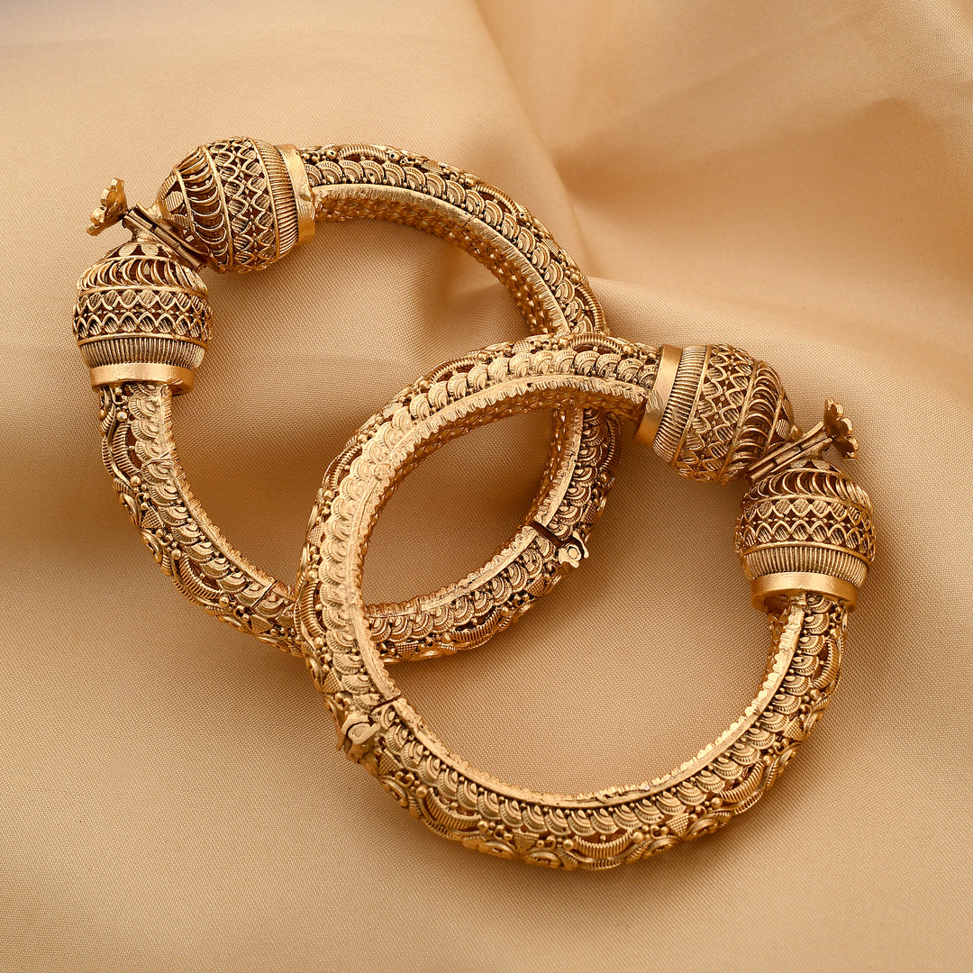 Traditional Antique Polish Openable Bangles