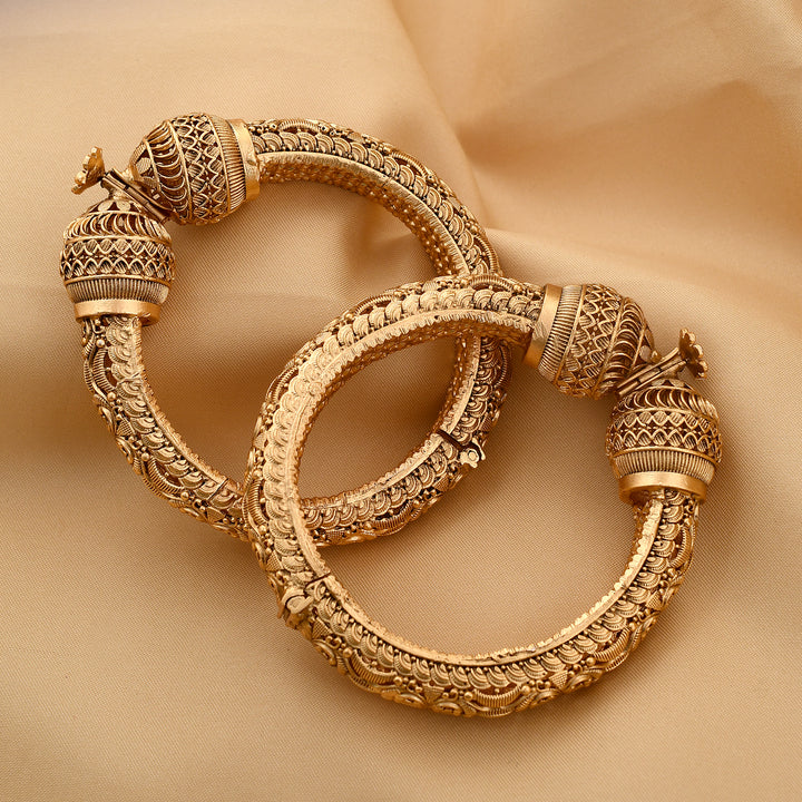 Traditional Antique Polish Openable Bangles