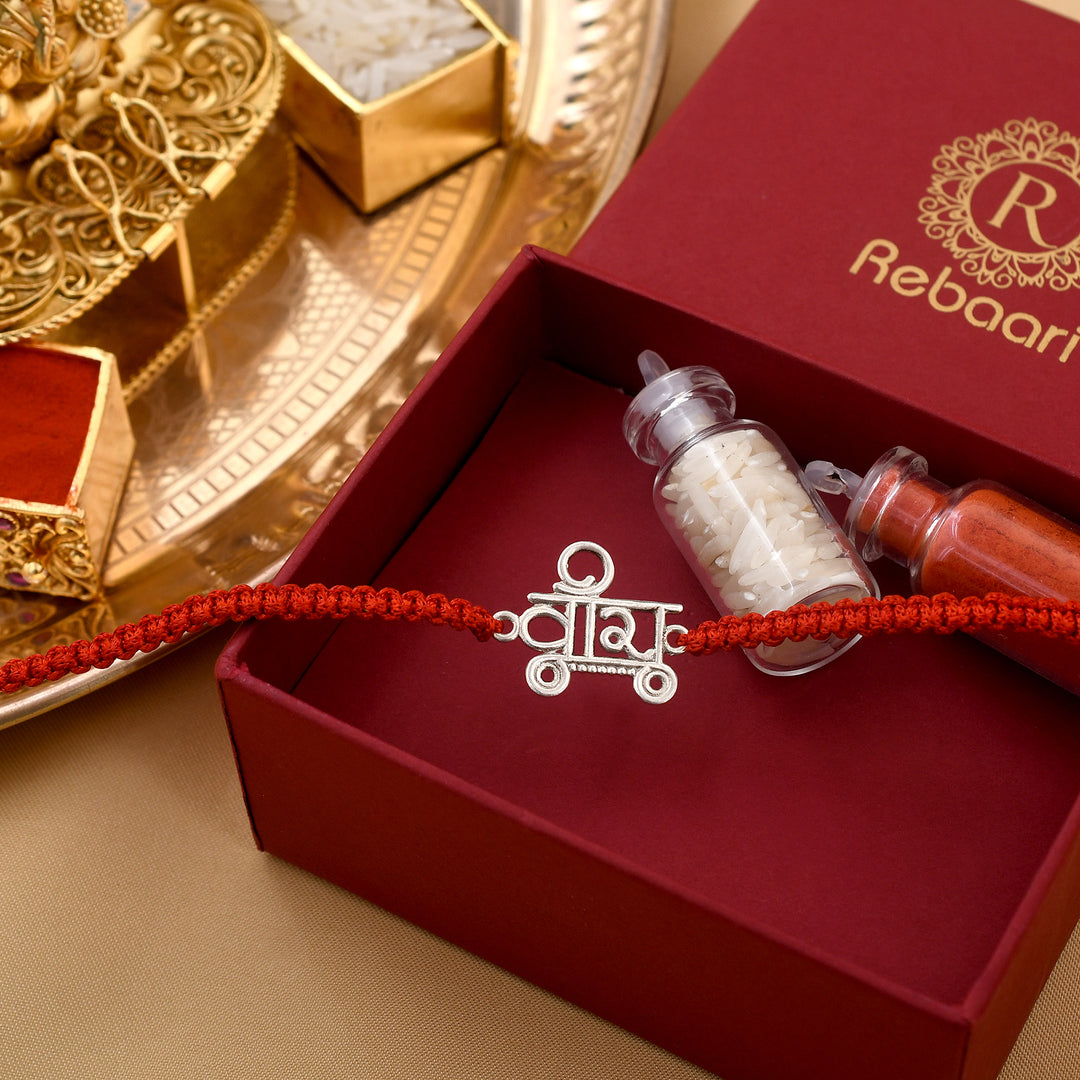 Veera 925 Silver Rakhi