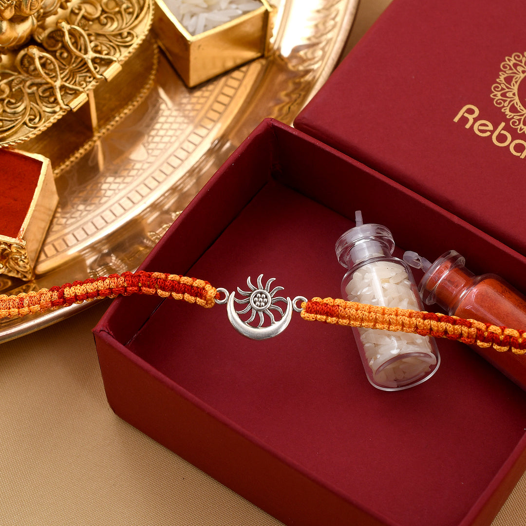 Sun And Moon 925 silver Rakhi