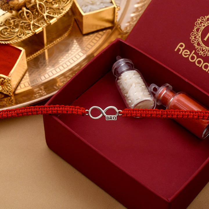 Infinity BRO Precious Silver Rakhi