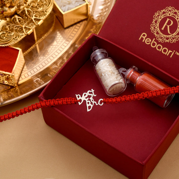 Sterling Silver Best Bro Silver Rakhi
