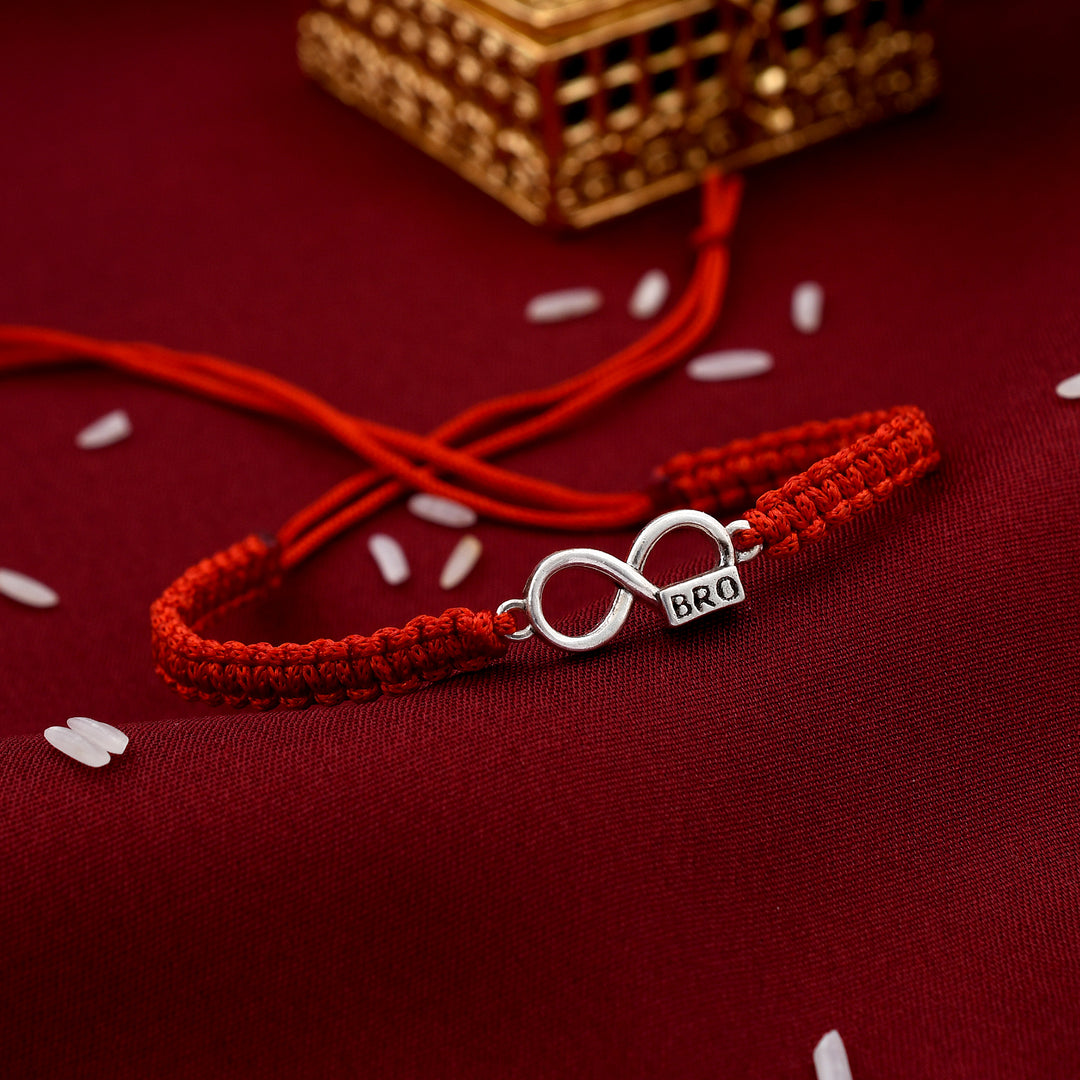 Infinity BRO Precious Silver Rakhi