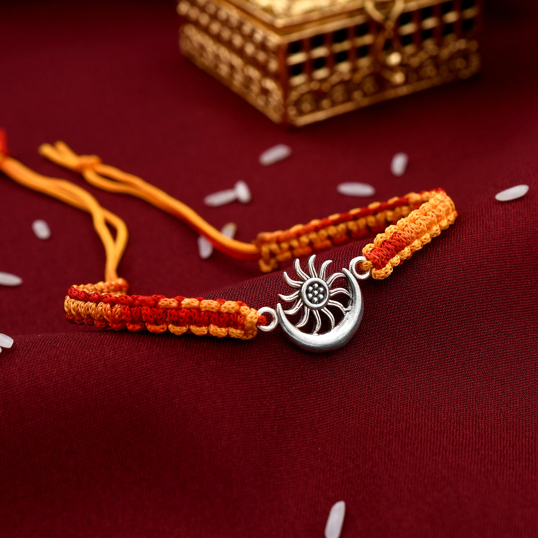 Sun And Moon 925 silver Rakhi