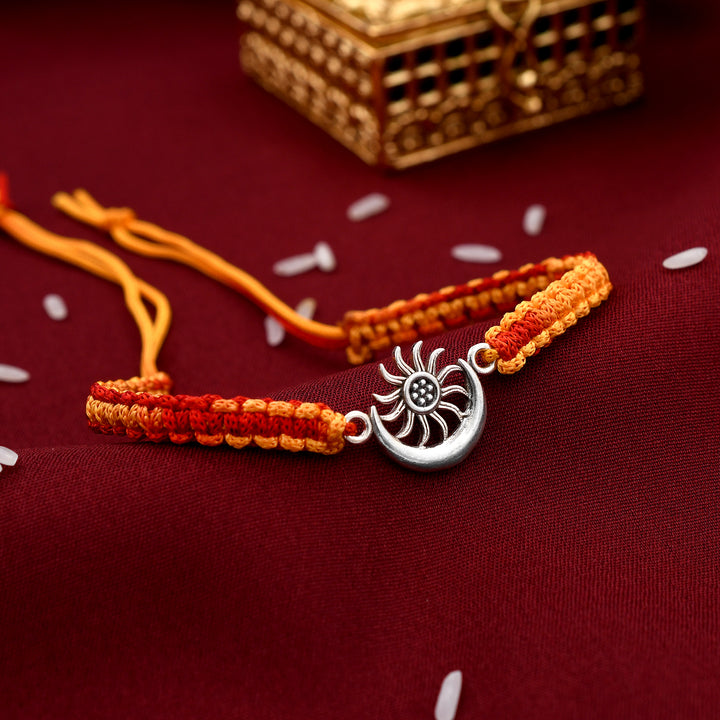 Sun And Moon 925 silver Rakhi