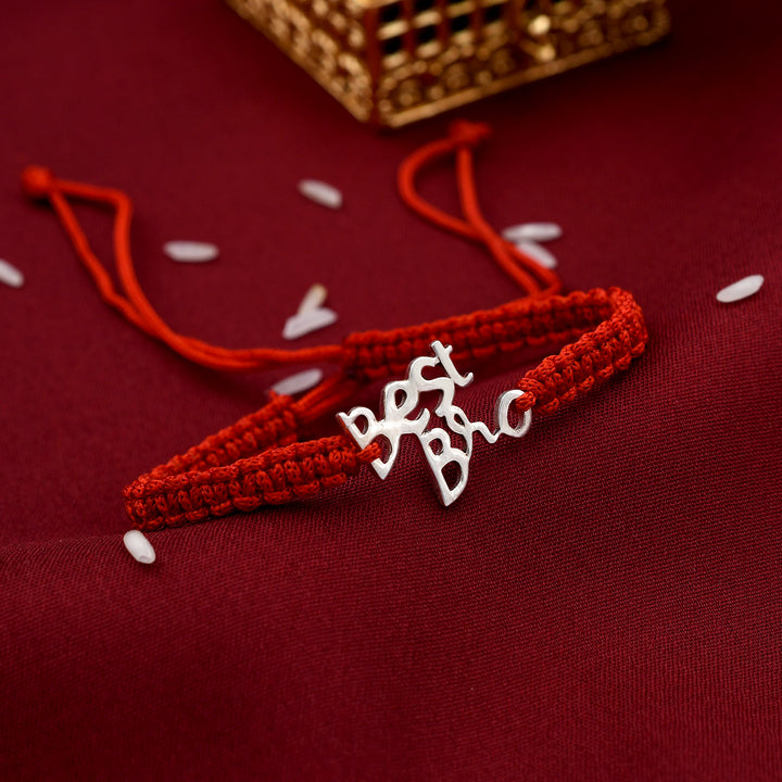 Sterling Silver Best Bro Silver Rakhi