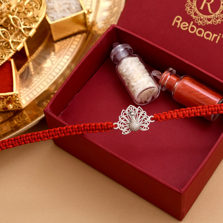 Mayur Design Silver Rakhi