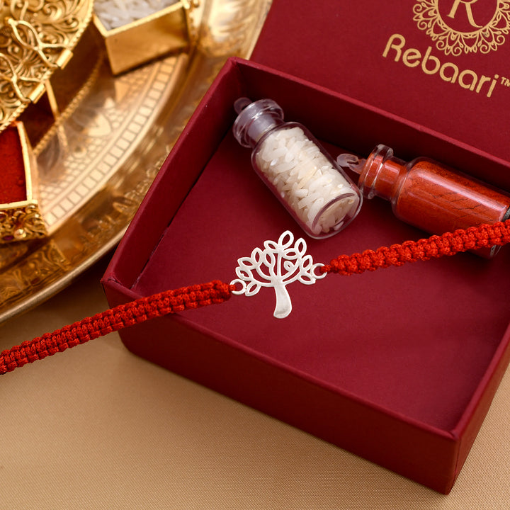 Tree Design Silver Rakhi