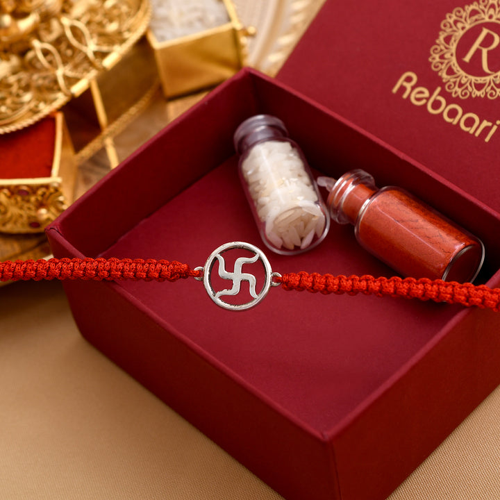 Auspicious Silver Rakhi