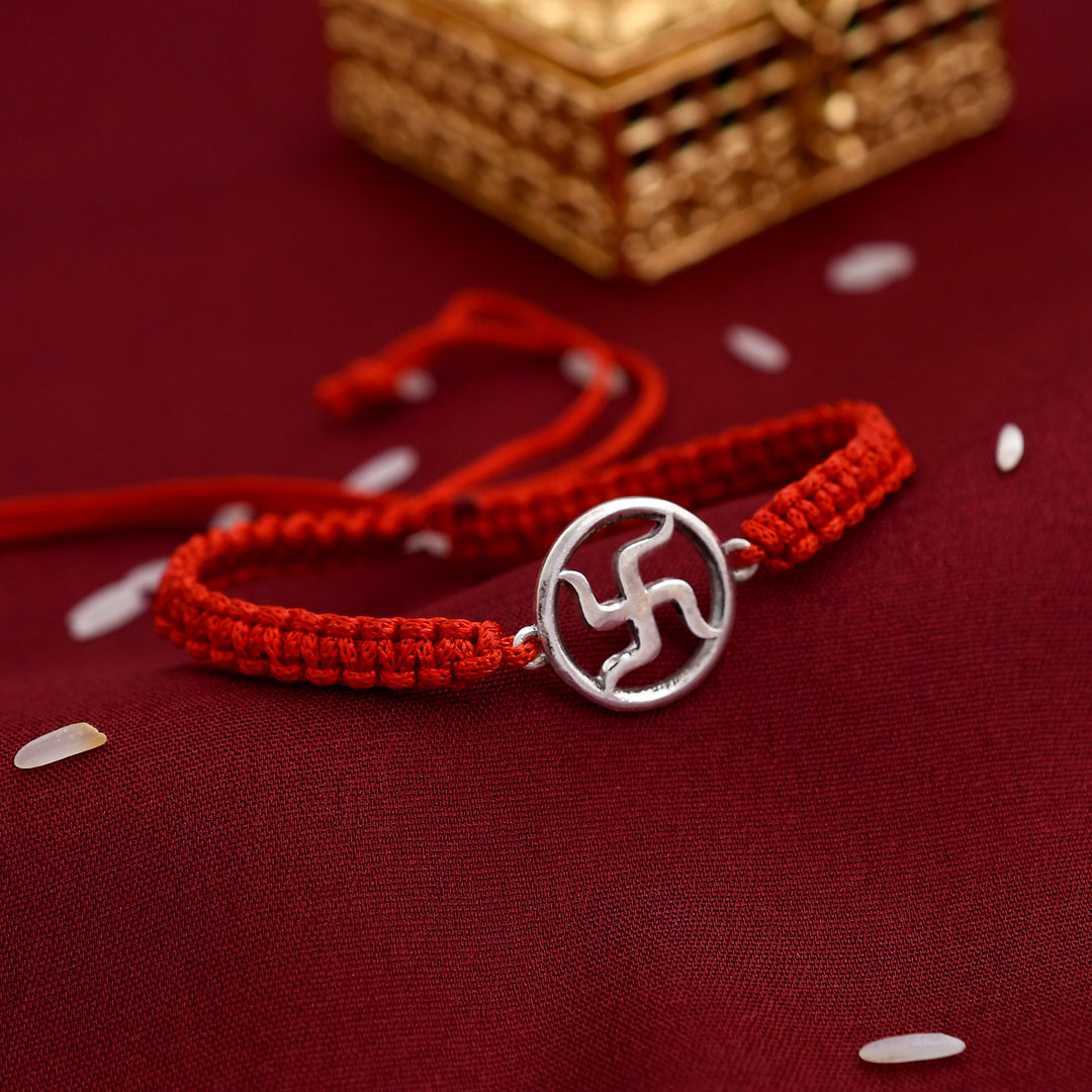Auspicious Silver Rakhi