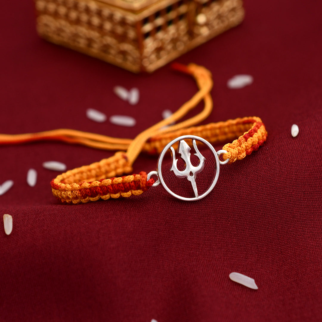 Mahadev Trishul Silver Rakhi