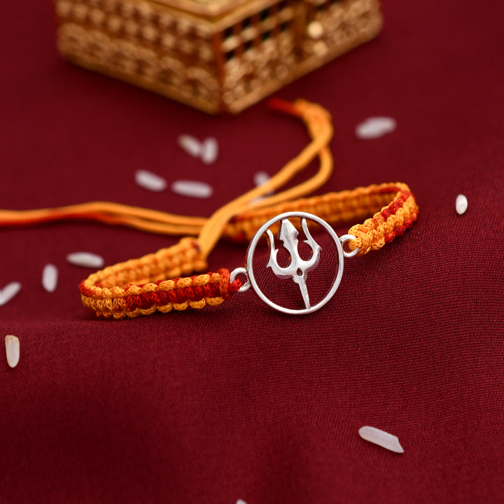 Mahadev Trishul Silver Rakhi