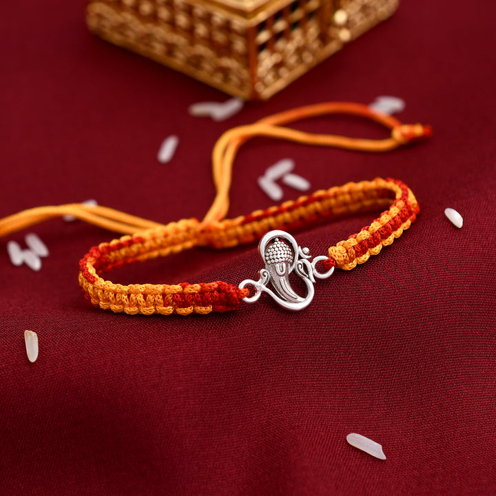 Spiritual Om Ganesha Sterling Silver Rakhi